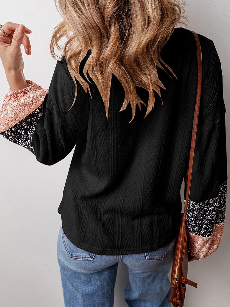 Casual Versatile Loose-Fit Long-Sleeve Top