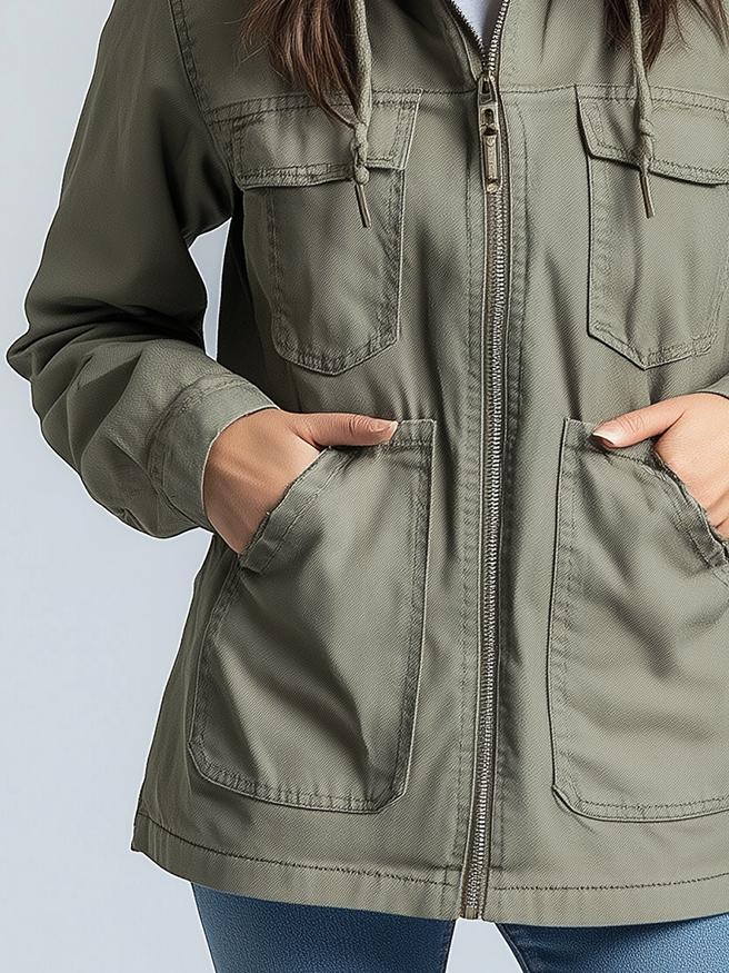 Women’s Outerdoor Zipper-up Functional Hooded Jacket