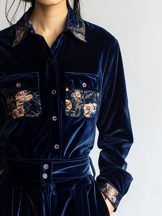 Midnight Velvet Digital Printed Shirt