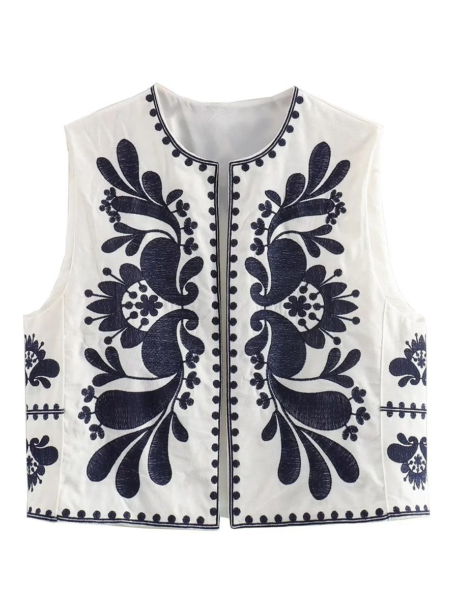 Women's Ethnic Style Embroidered Waistcoat Vest